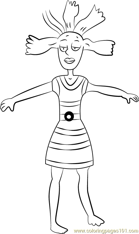 Cynthia Coloring Page for Kids - Free Rugrats Printable Coloring Pages