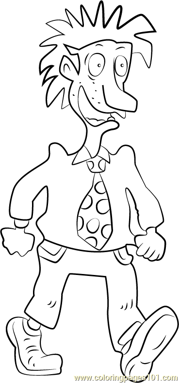 Stu Pickles Coloring Page for Kids - Free Rugrats Printable Coloring