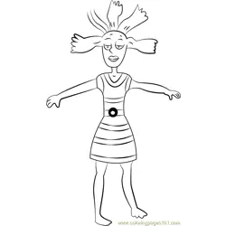 Cynthia Free Coloring Page for Kids