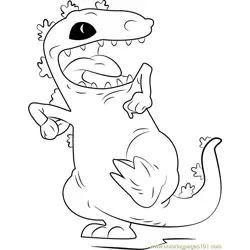 Reptar Free Coloring Page for Kids