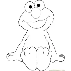 Elmo Free Coloring Page for Kids