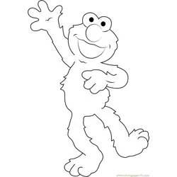 Elmo the Muppet Free Coloring Page for Kids