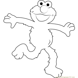 Red Monster Free Coloring Page for Kids