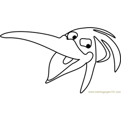 Crane Free Coloring Page for Kids