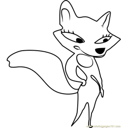 Fox Free Coloring Page for Kids