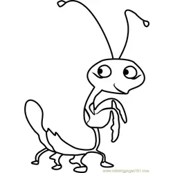 Mantis Free Coloring Page for Kids