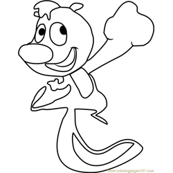 Skunk Dancing Free Coloring Page for Kids