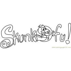 Skunk Fu! Free Coloring Page for Kids
