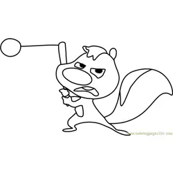 Skunk Hero Free Coloring Page for Kids
