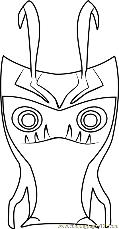 Grimmstone Coloring Page for Kids - Free Slugterra Printable Coloring