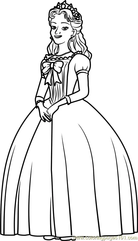 Queen Miranda Coloring Page for Kids - Free Sofia the First Printable ...