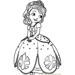 Princess Sofia Free Coloring Page for Kids