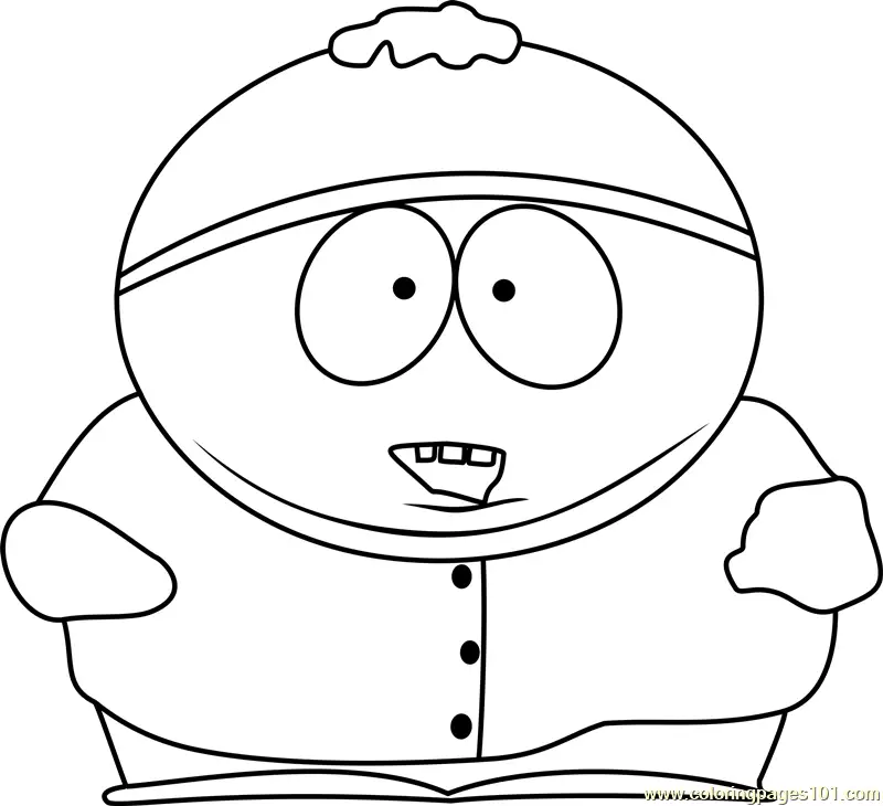 Eric Cartman from South Park Coloring Page for Kids - Free South Park ...