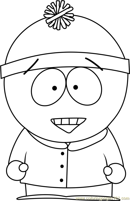 Stan Marsh from South Park Coloring Page for Kids - Free South Park