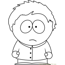 Clyde Donovan from South Park Free Coloring Page for Kids