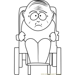 Grandpa Marvin Marsh from South Park Free Coloring Page for Kids