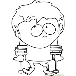 Jimmy Valmer from South Park Free Coloring Page for Kids