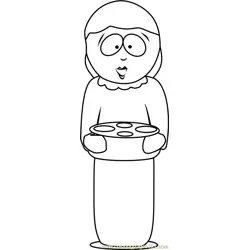 Liane Cartman from South Park Free Coloring Page for Kids