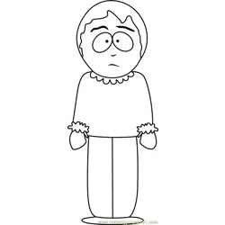 Sharon Marsh from South Park Free Coloring Page for Kids