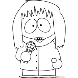 Shelly Marsh from South Park Free Coloring Page for Kids