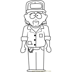 Stuart McCormick from South Park Free Coloring Page for Kids