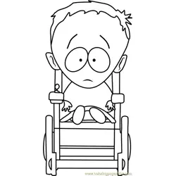 Timmy Burch from South Park Free Coloring Page for Kids