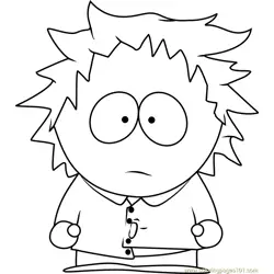 Tweek Tweak from South Park Free Coloring Page for Kids