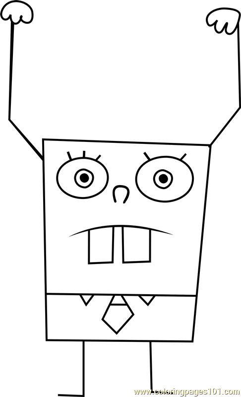 DoodleBob Coloring Page for Kids - Free SpongeBob SquarePants Printable