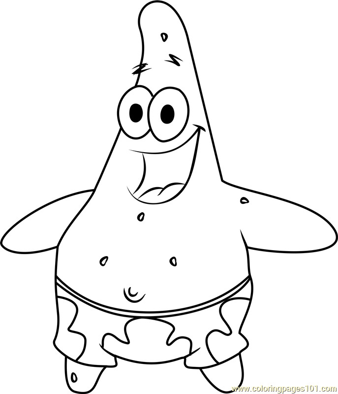 Download Patrick Star Coloring Page for Kids - Free SpongeBob SquarePants Printable Coloring Pages Online ...