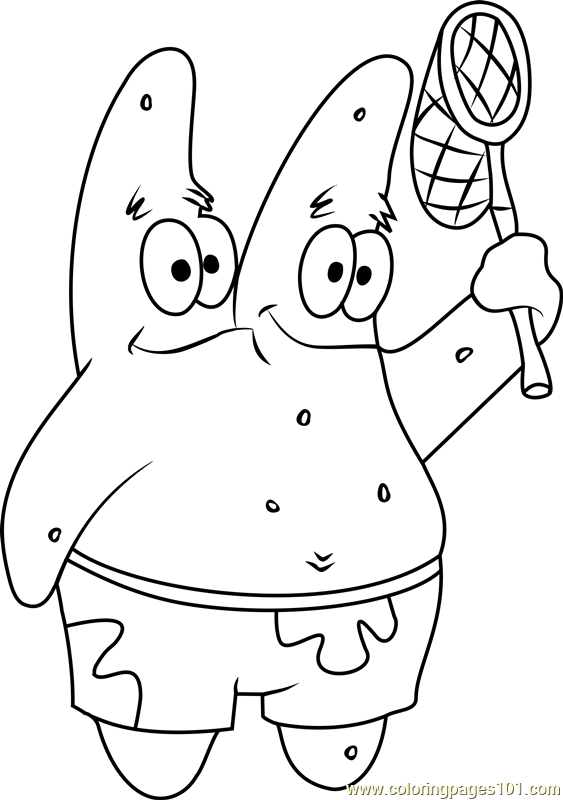 Patron Coloring Page for Kids - Free SpongeBob SquarePants Printable