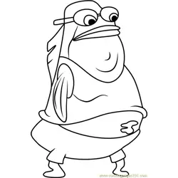 Bubble Bass Free Coloring Page for Kids