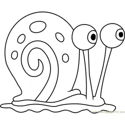 Gary the Snail Free Coloring Page for Kids