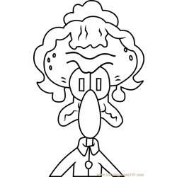 Mama Tentacles Free Coloring Page for Kids