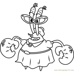 Mrs Betsy Krabs Free Coloring Page for Kids