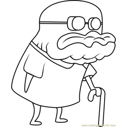 Old Man Jenkins Free Coloring Page for Kids