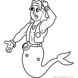 Prince Triton Free Coloring Page for Kids