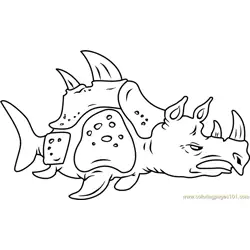 Sea Rhinoceros Free Coloring Page for Kids