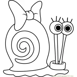 Snellie the Snail Free Coloring Page for Kids