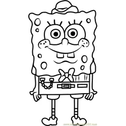 SpongeBuck SquarePants Free Coloring Page for Kids