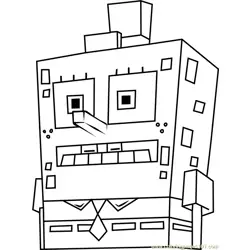 SpongeTron Free Coloring Page for Kids