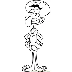 Squilliam Fancyson Free Coloring Page for Kids