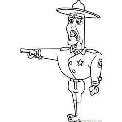 Warden Free Coloring Page for Kids