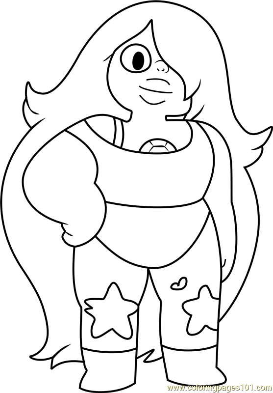 Amethyst Steven Universe Coloring Page for Kids - Free Steven Universe