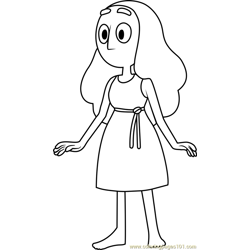 Connie Maheswaran Steven Universe Free Coloring Page for Kids