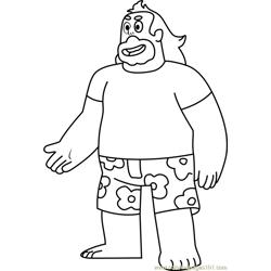 Greg Universe Steven Universe Free Coloring Page for Kids