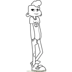 Lars Steven Universe Free Coloring Page for Kids