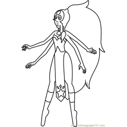 Opal Steven Universe Free Coloring Page for Kids