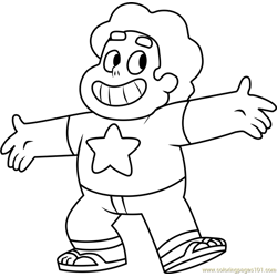 Steven Steven Universe Free Coloring Page for Kids
