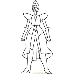 Yellow Diamond Full Body Steven Universe Free Coloring Page for Kids