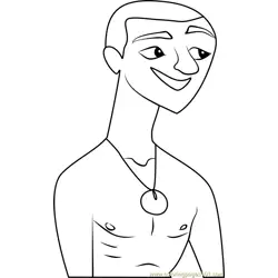 No Pants Lance Stoked Free Coloring Page for Kids